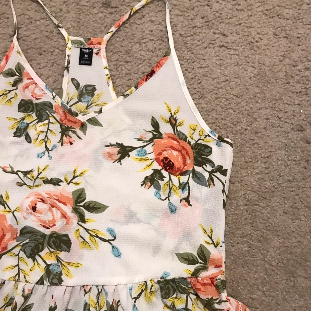 Floral Peplum Tank